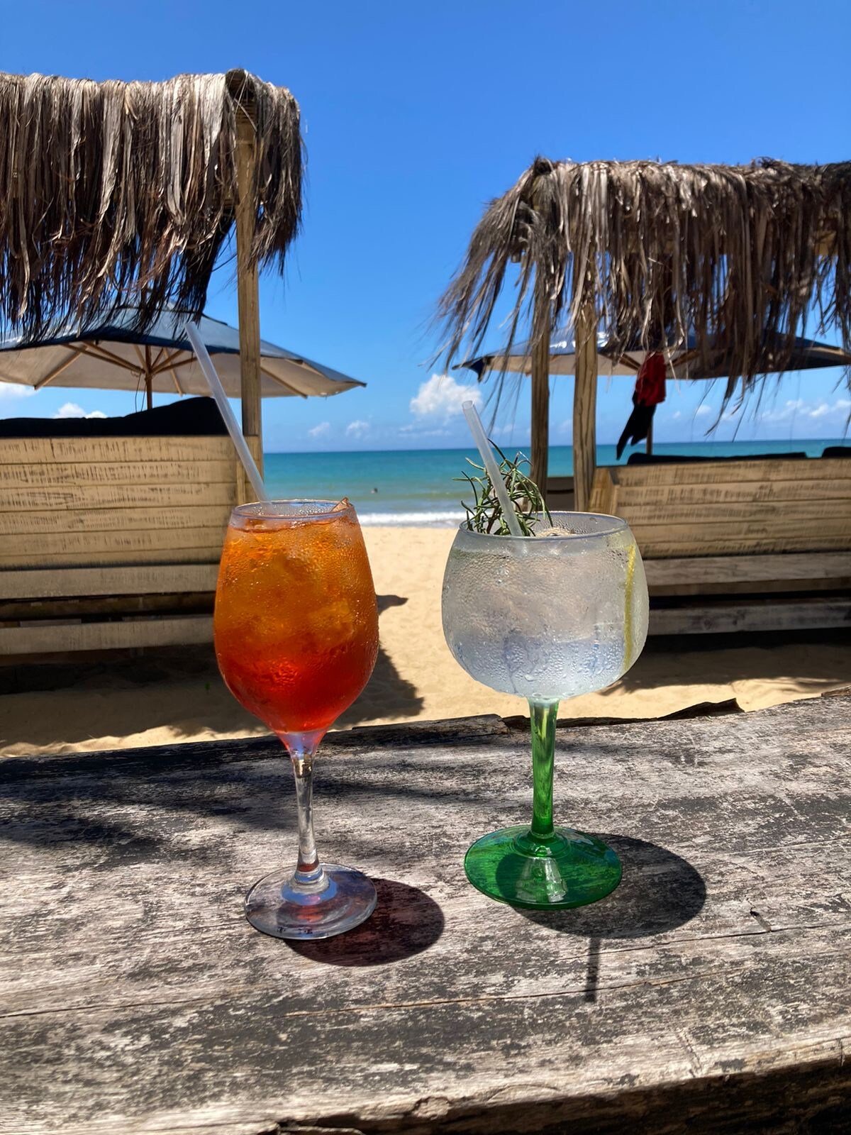 Cocktails on Trancoso Beach